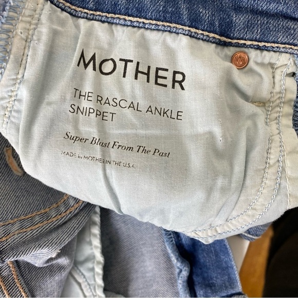 Mother The Rascal Snippet Ripped Ankle Straight Jeans Size 24 - Picture 15 of 15